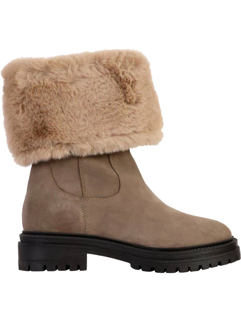 Bottes Cuir Geox Iridea Taupe - Kiabi