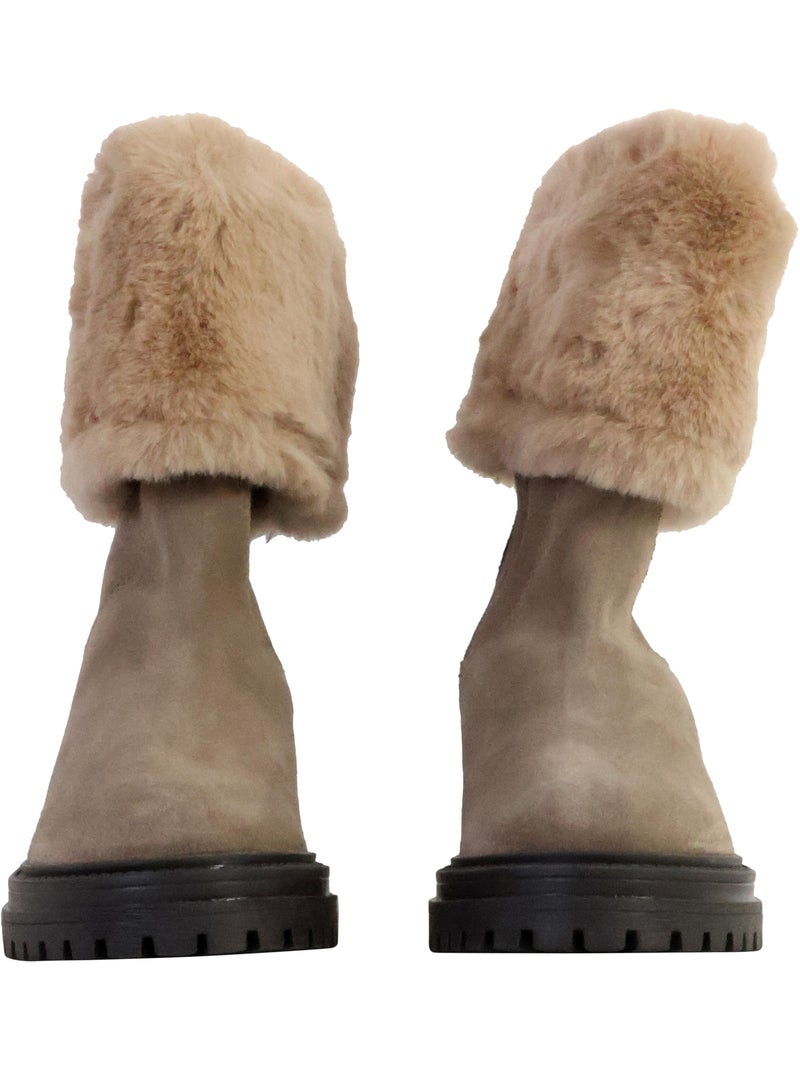 Bottes Cuir Geox Iridea Taupe - Kiabi