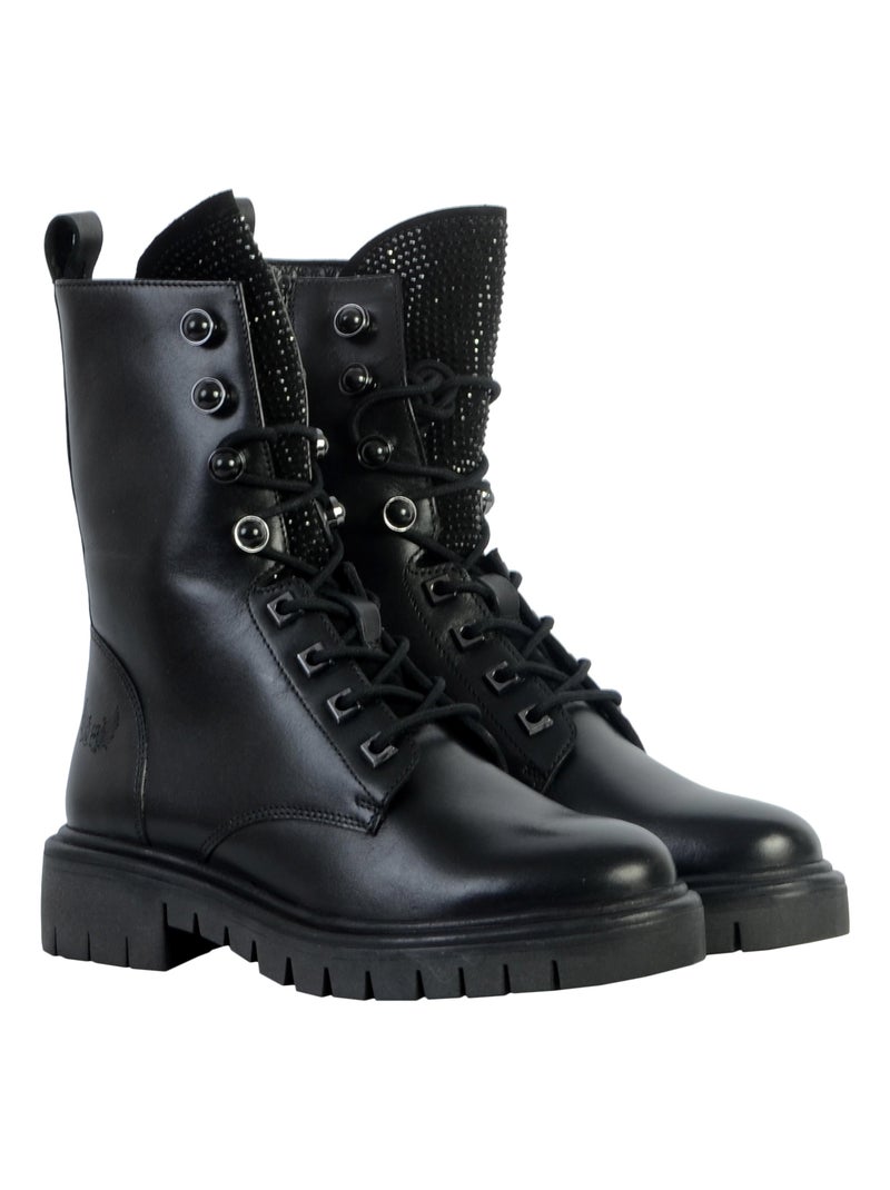 Bottes Cuir Kaporal Zeliza Noir - Kiabi