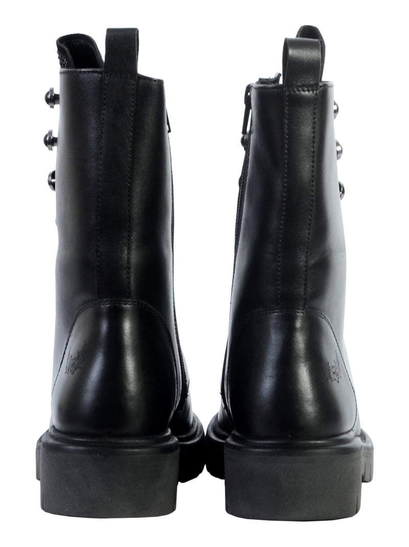 Bottes Cuir Kaporal Zeliza Noir - Kiabi