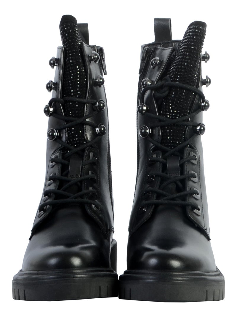 Bottes Cuir Kaporal Zeliza Noir - Kiabi