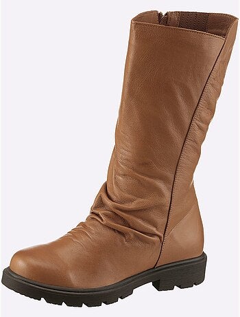 Bottes Cuir Nappa De Vache - Taille Standard - Helline