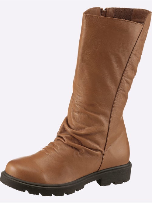 Bottes Cuir Nappa De Vache - Taille Standard - Helline - Kiabi Bottes Cuir Nappa De Vache - Taille Standard - Helline - Kiabi