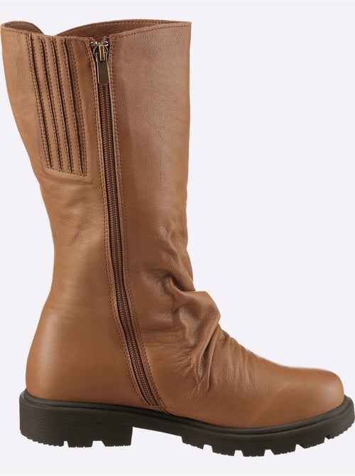 Bottes Cuir Nappa De Vache - Taille Standard - Helline - Kiabi Bottes Cuir Nappa De Vache - Taille Standard - Helline - Kiabi
