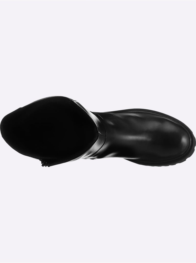 Bottes Cuir Nappa De Vache - Taille Standard - Helline Noir - Kiabi
