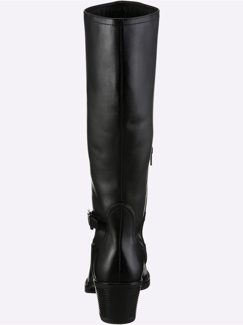 Bottes Cuir Nappa De Vache - Taille Standard - Helline Noir - Kiabi
