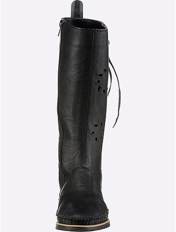 Bottes Cuir Nappa De Vache - Taille Standard - Helline