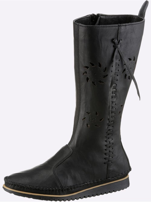 Bottes Cuir Nappa De Vache - Taille Standard - Helline - Kiabi Bottes Cuir Nappa De Vache - Taille Standard - Helline - Kiabi