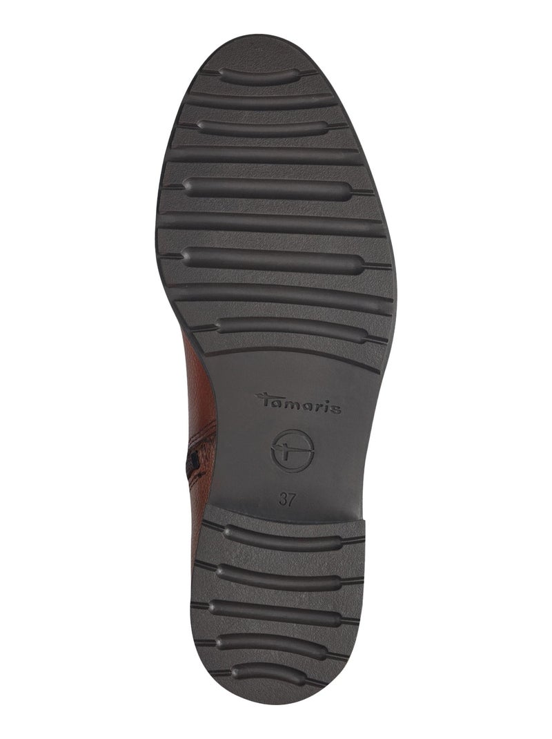 Bottes Cuir Tamaris Marron - Kiabi