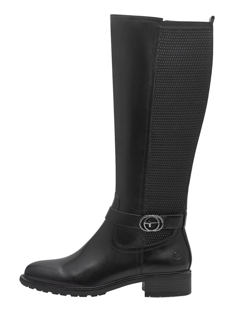 Bottes Cuir Tamaris Noir - Kiabi