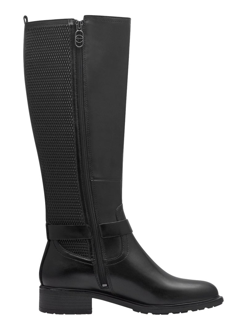 Bottes Cuir Tamaris Noir - Kiabi