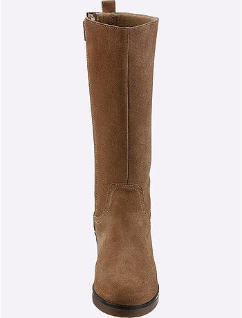Bottes Cuir Velours De Vache. - Taille Standard - Helline
