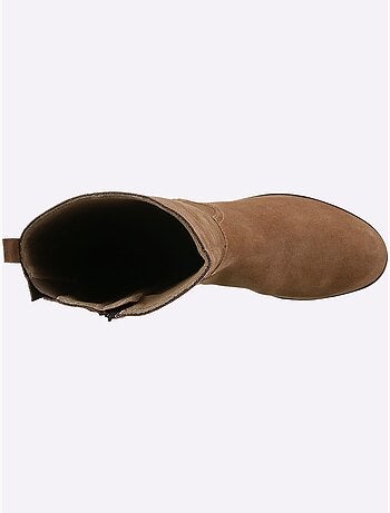 Bottes Cuir Velours De Vache. - Taille Standard - Helline