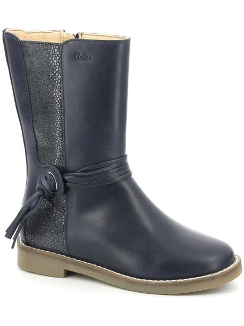 Bottes Cuir Widol Aster Bleu marine - Kiabi