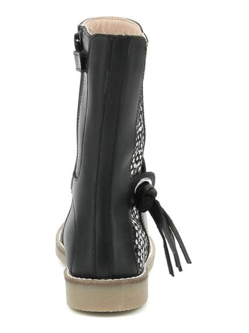 Bottes Cuir Widol Aster Noir - Kiabi