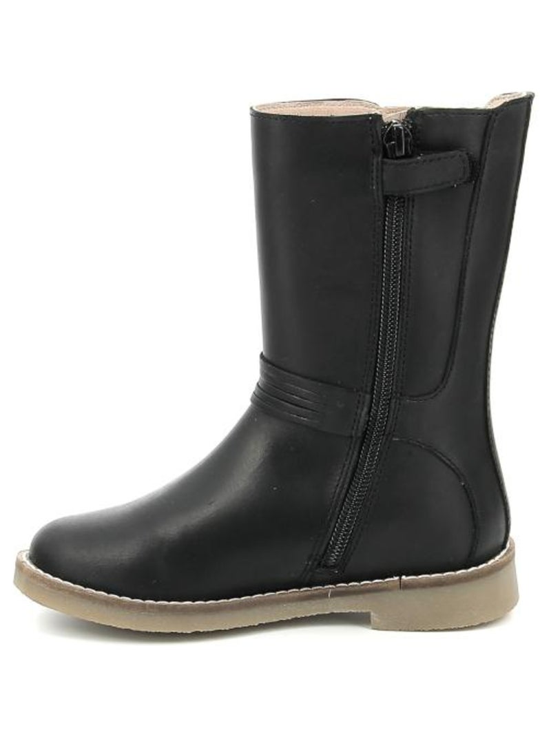 Bottes Cuir Widol Aster Noir - Kiabi
