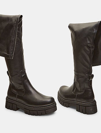 Bottes cuissardes effet cuir BATA