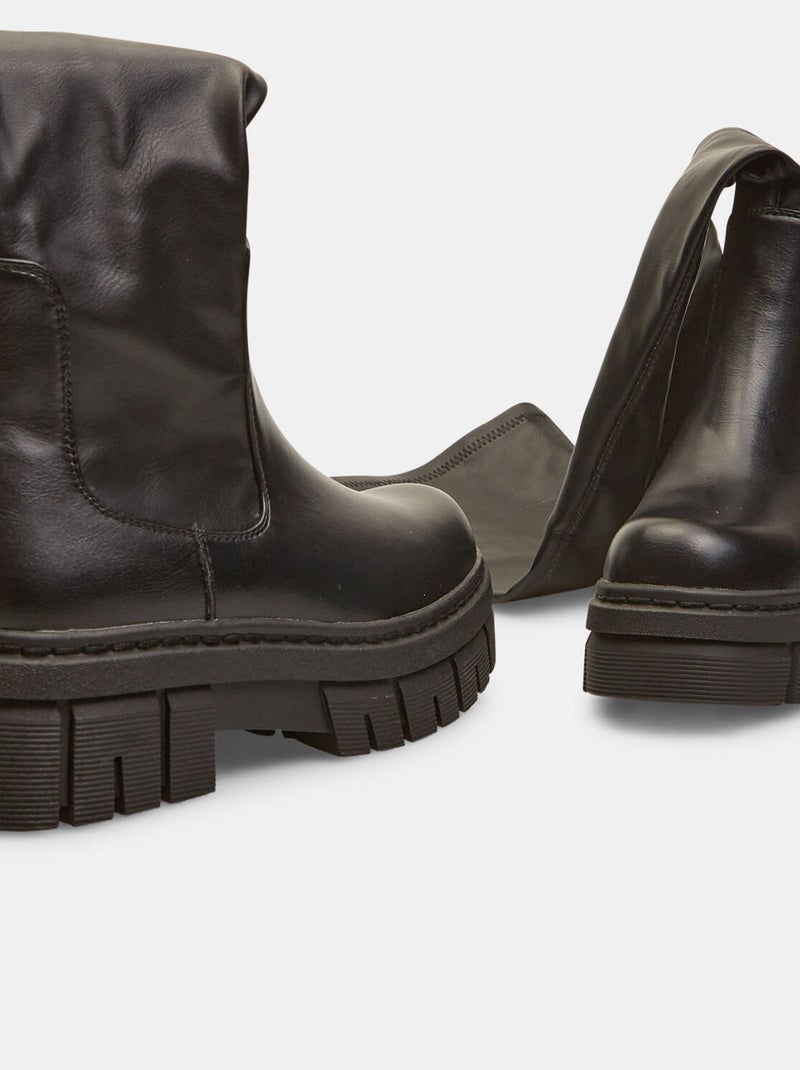 Bottes cuissardes effet cuir BATA Noir - Kiabi