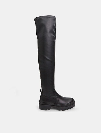 Bottes cuissardes en cuir avec semelle crantée BATA
