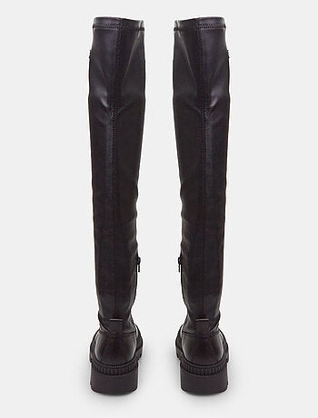 Bottes cuissardes en cuir avec semelle crantée BATA
