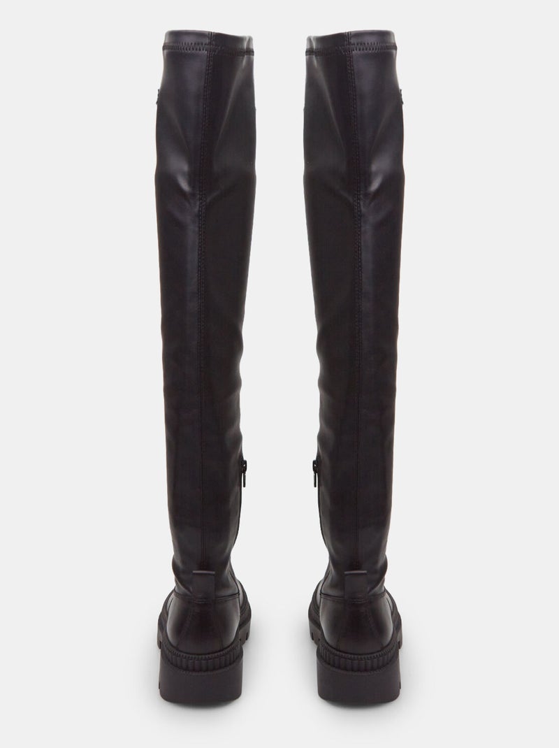 Bottes cuissardes en cuir avec semelle crantée BATA Noir - Kiabi
