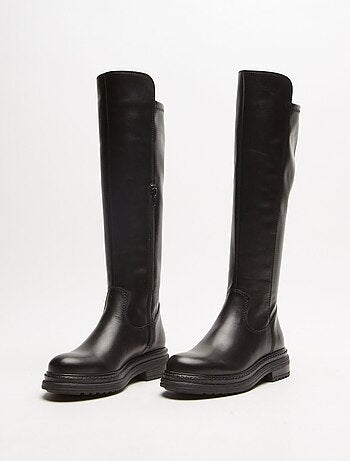 Bottes cuissardes en cuir BATA