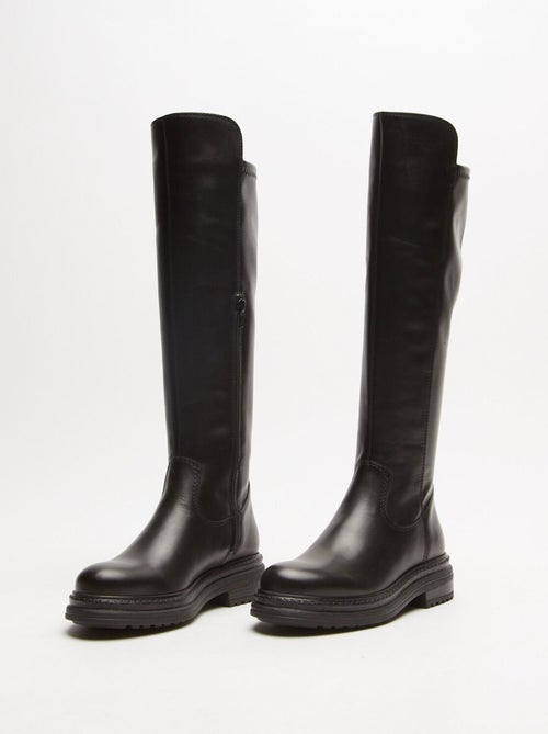 Bottes cuissardes en cuir BATA - Kiabi