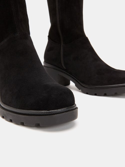 Bottes cuissardes en cuir velours BATA - Kiabi Bottes cuissardes en cuir velours BATA - Kiabi