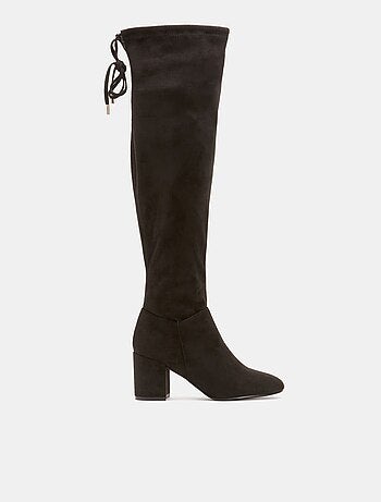 bottes cuissardes en cuir velours BATA