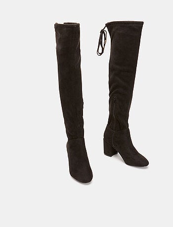 bottes cuissardes en cuir velours BATA