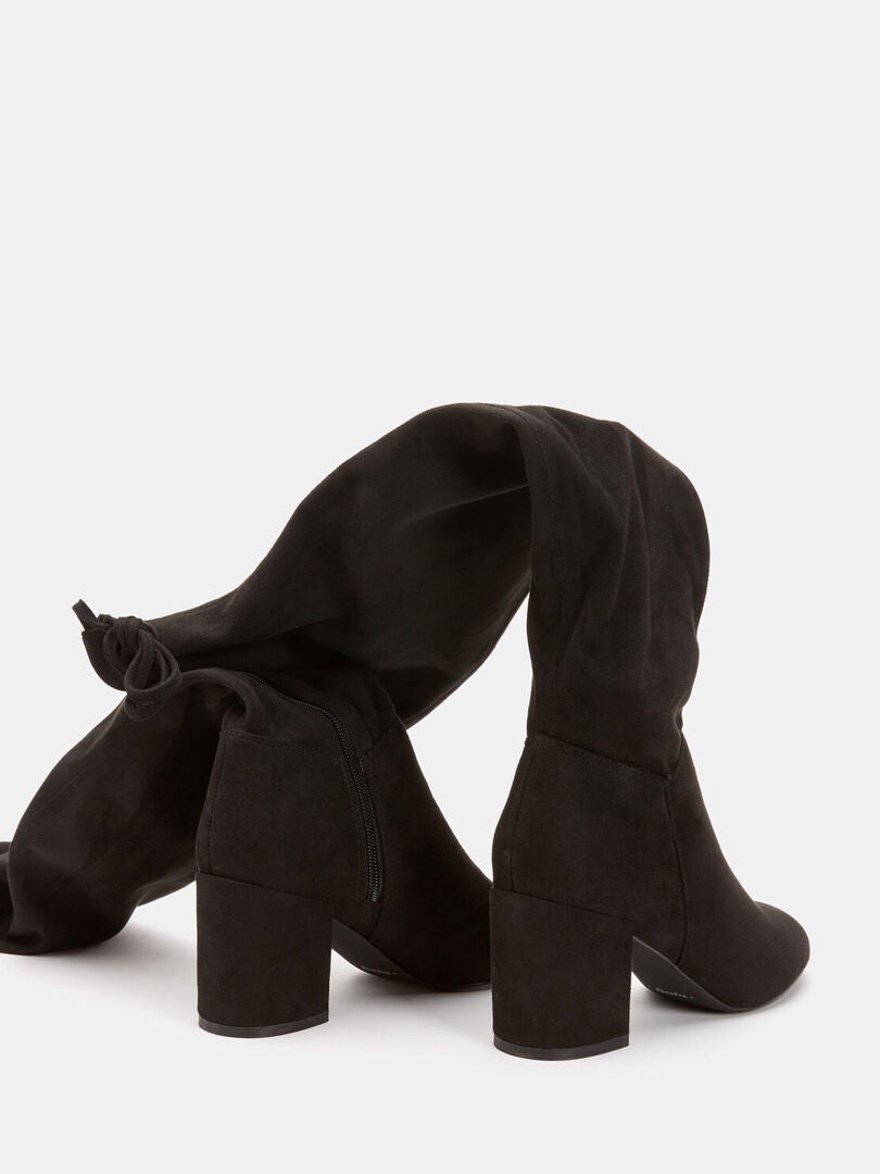 Bottines Cuissardes En Cuir Noir Les Petites - Taille 39 - Portées Une Fois - Comme Neuves