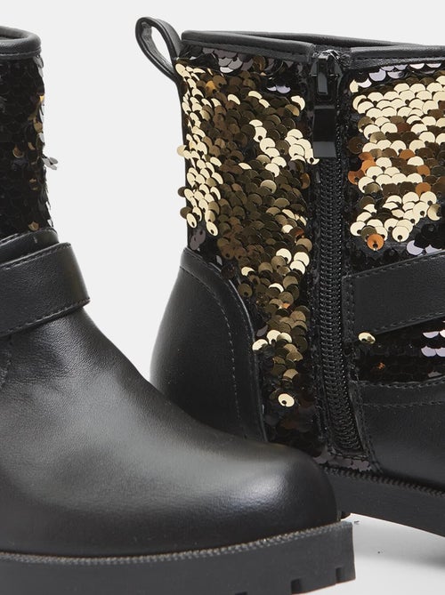 Bottes de cheville avec paillettes BATA - Kiabi