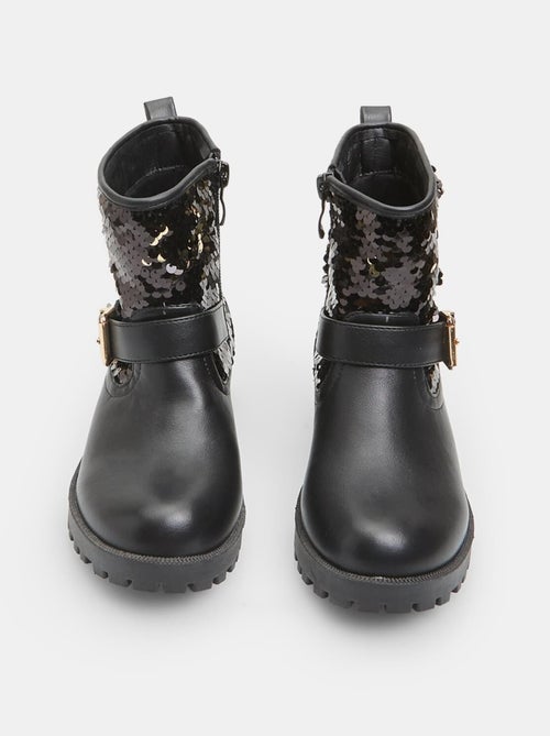 Bottes de cheville avec paillettes BATA - Kiabi