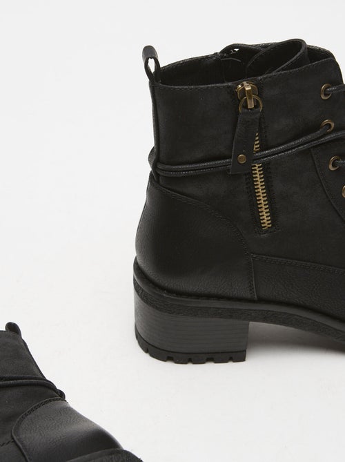 Bottes de combat avec zip latéral BATA - Kiabi