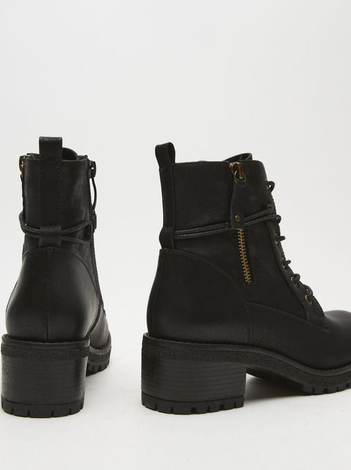 Bottes de combat avec zip latéral BATA - Kiabi