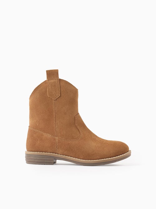 Bottes de Cow-Boy en Daim - Kiabi