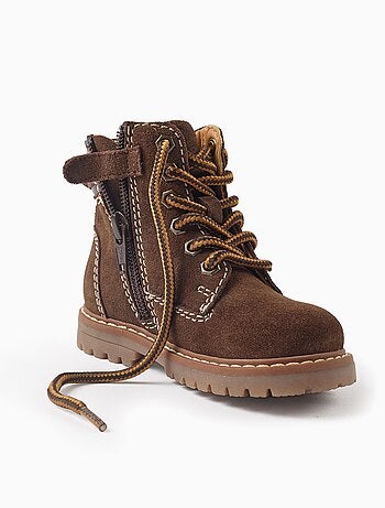 Bottes de montagne en cuir à lacets