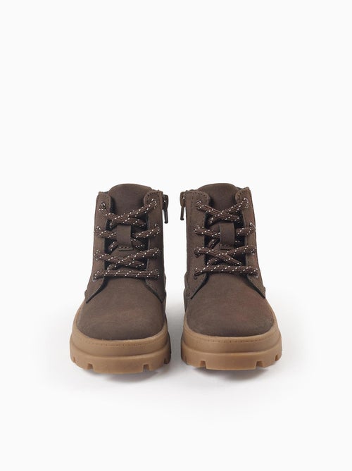 Bottes de montagne en simili cuir - Kiabi