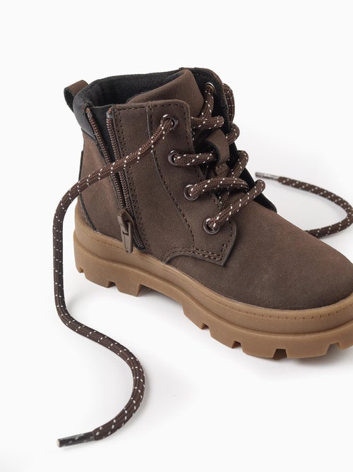 Bottes de montagne en simili cuir - Kiabi