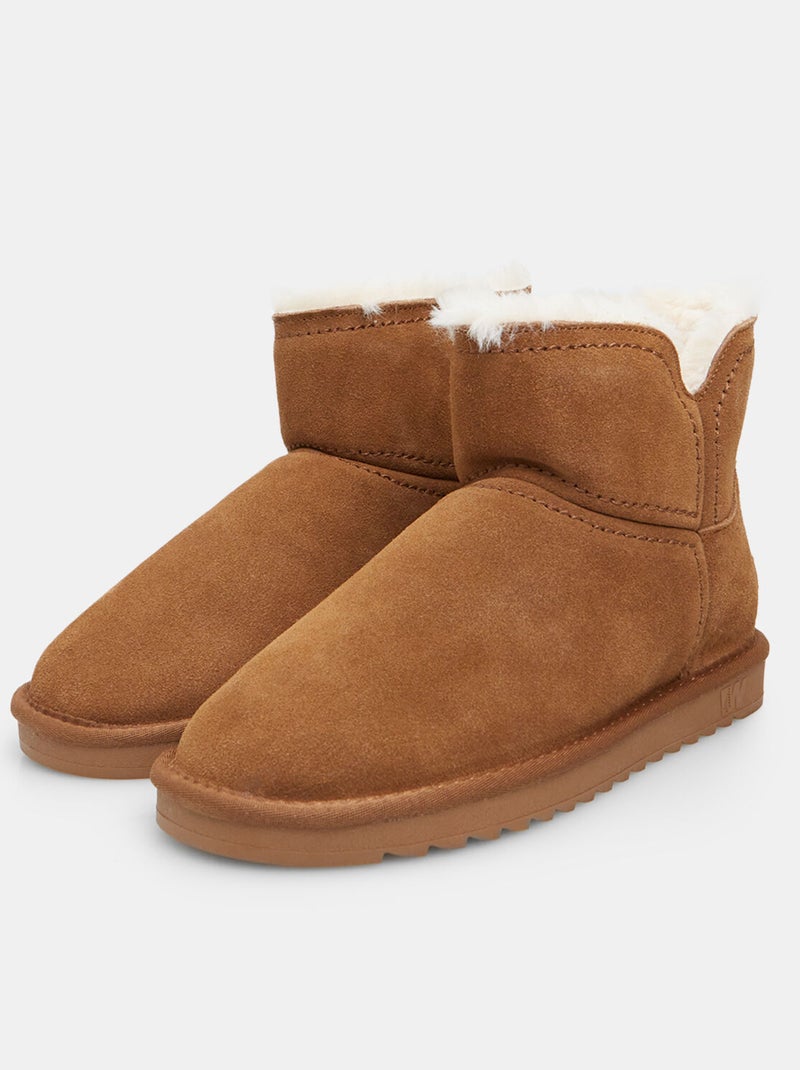 Bottes de neige fourrées 'Weinbrenner' Beige - Kiabi