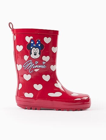 Bottes de Pluie à Motif de Cœurs Minnie
