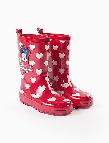 Bottes de Pluie à Motif de Cœurs Minnie