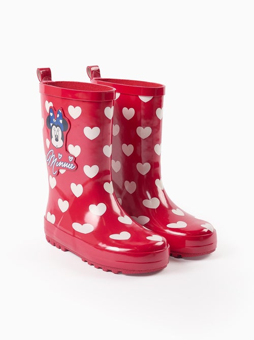 Bottes de Pluie à Motif de Cœurs Minnie - Kiabi