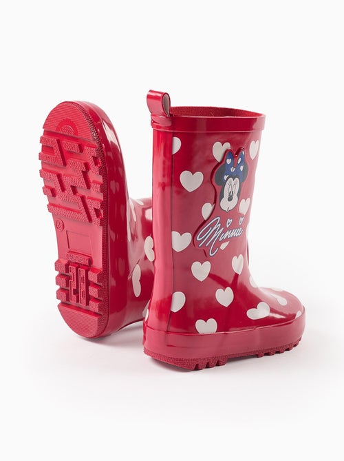 Bottes de Pluie à Motif de Cœurs Minnie - Kiabi
