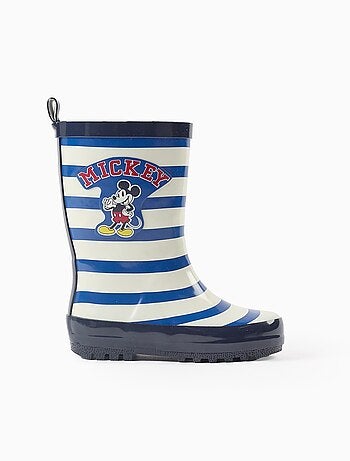 Bottes de Pluie à Motif Rayé Mickey