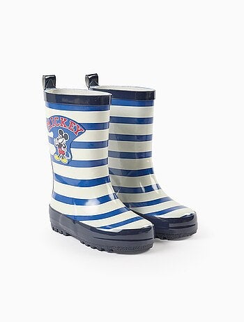 Bottes de Pluie à Motif Rayé Mickey