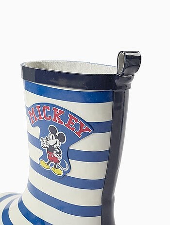 Bottes de Pluie à Motif Rayé Mickey