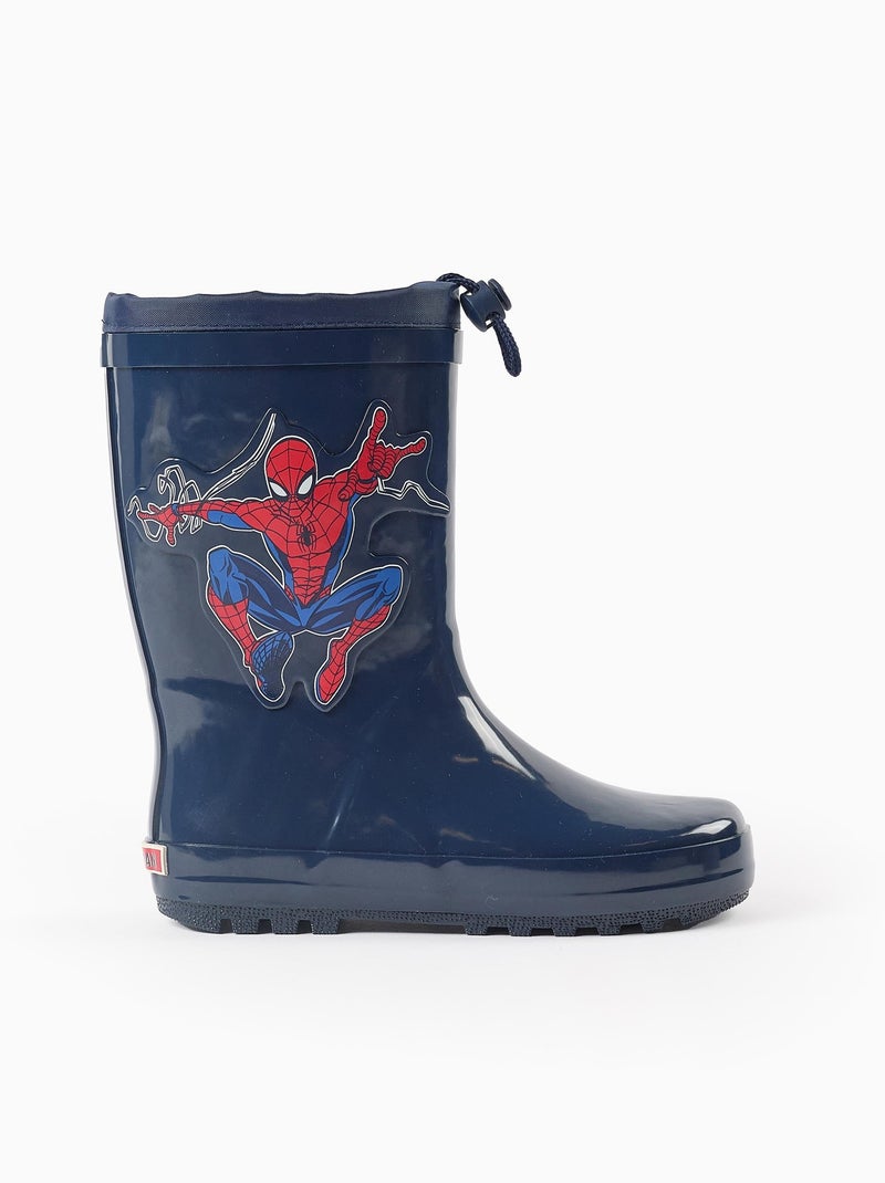 Bottes de Pluie à Tige Réglable Spider-Man Bleu foncé - Kiabi