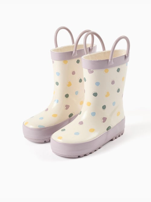 Bottes de pluie avec anses et motif à pois - Kiabi Bottes de pluie avec anses et motif à pois - Kiabi
