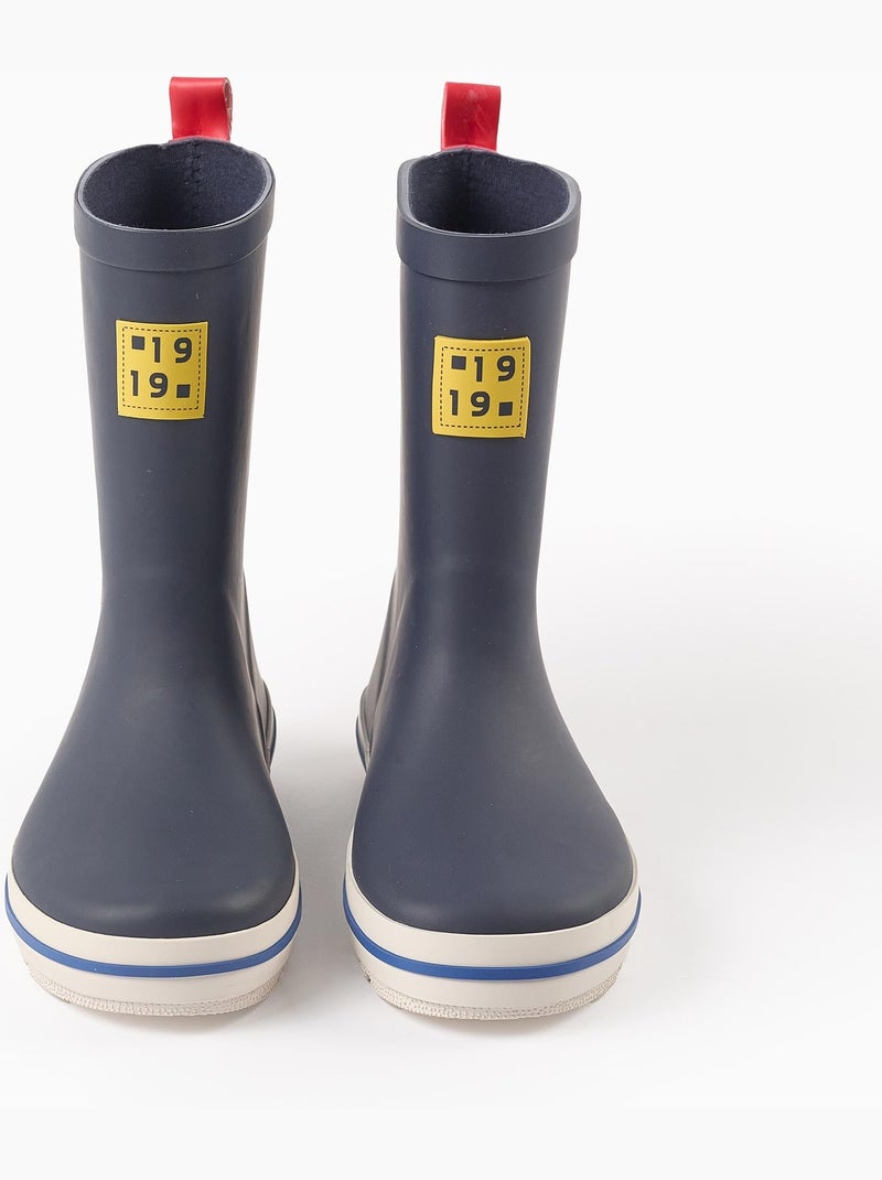 Bottes de Pluie avec Détails Colorés Bleu foncé - Kiabi